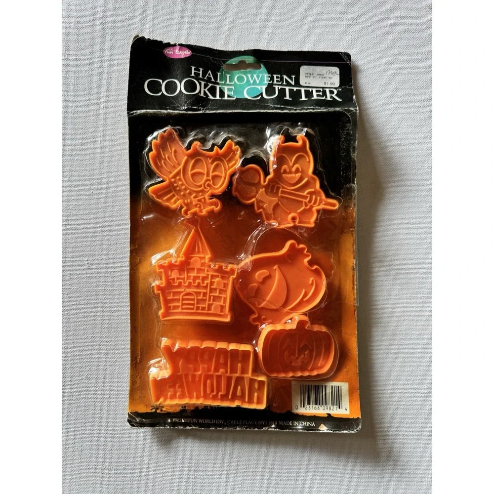 Halloween Cookie Cutters Owl Ghost Pumpkin Devil Castle New Lot Of 6